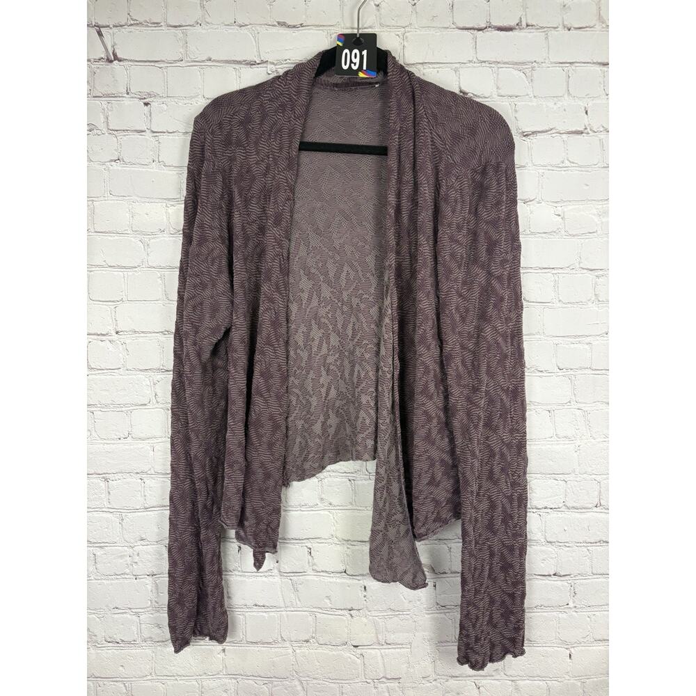 Cut Loose Floral Cardigan Sweater XL Burgundy Open Front - Picture 1 of 7